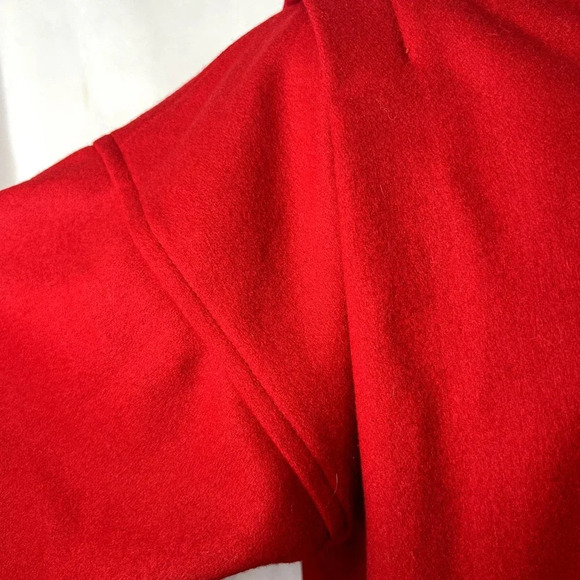 International Scene Vintage Red Wool Double Breasted Blazer Size 7/8 - Picture 8 of 14